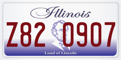 IL license plate Z820907