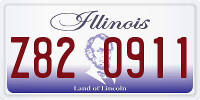 IL license plate Z820911