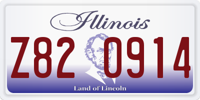 IL license plate Z820914