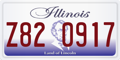 IL license plate Z820917