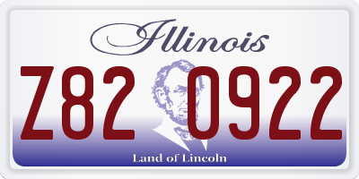 IL license plate Z820922