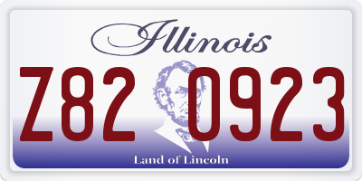 IL license plate Z820923