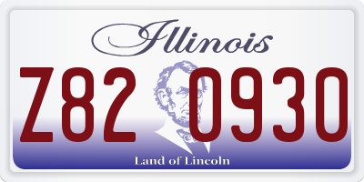 IL license plate Z820930