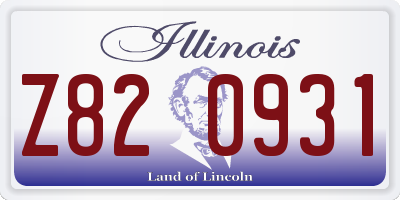 IL license plate Z820931