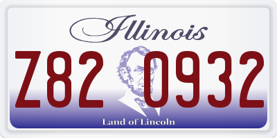 IL license plate Z820932