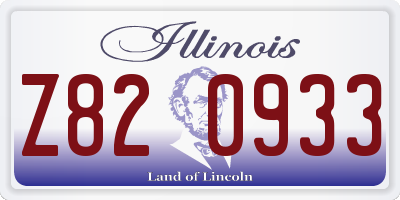 IL license plate Z820933
