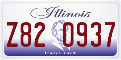 IL license plate Z820937