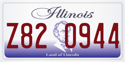 IL license plate Z820944