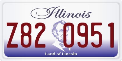 IL license plate Z820951