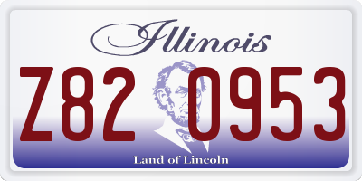 IL license plate Z820953