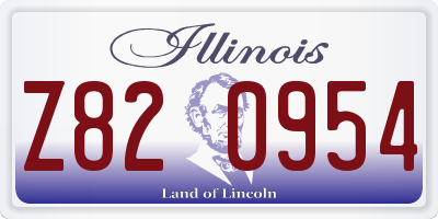 IL license plate Z820954