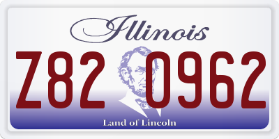 IL license plate Z820962