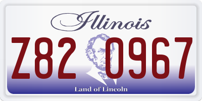 IL license plate Z820967