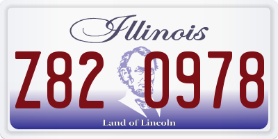 IL license plate Z820978