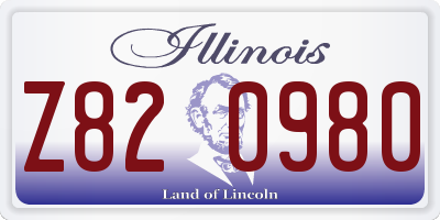 IL license plate Z820980