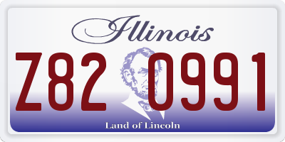 IL license plate Z820991
