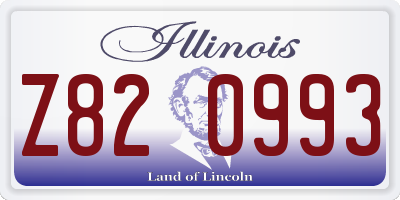 IL license plate Z820993
