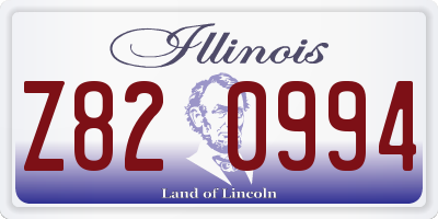 IL license plate Z820994