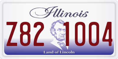 IL license plate Z821004