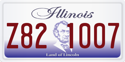 IL license plate Z821007