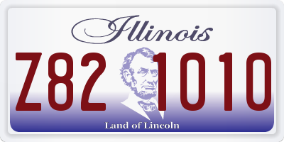 IL license plate Z821010