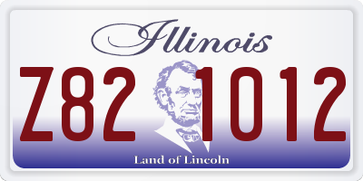 IL license plate Z821012