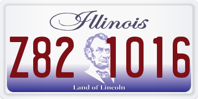 IL license plate Z821016