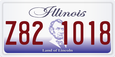 IL license plate Z821018