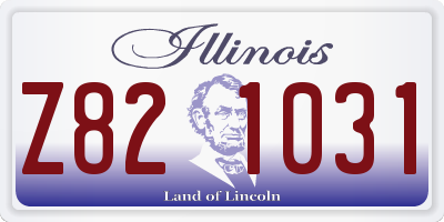 IL license plate Z821031