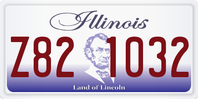 IL license plate Z821032