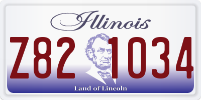IL license plate Z821034