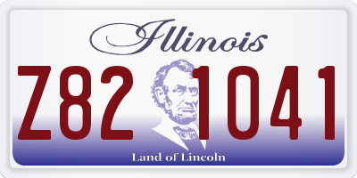 IL license plate Z821041