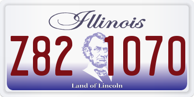 IL license plate Z821070