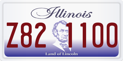 IL license plate Z821100