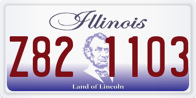 IL license plate Z821103