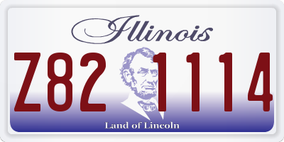 IL license plate Z821114