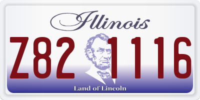 IL license plate Z821116