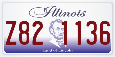 IL license plate Z821136