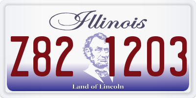 IL license plate Z821203