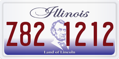 IL license plate Z821212