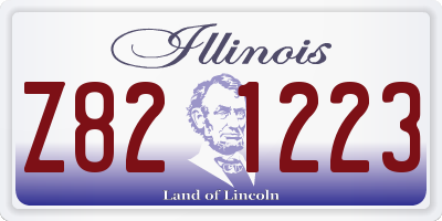 IL license plate Z821223