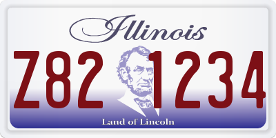 IL license plate Z821234