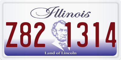 IL license plate Z821314