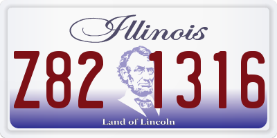 IL license plate Z821316