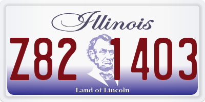 IL license plate Z821403