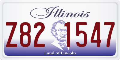 IL license plate Z821547
