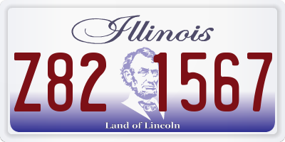 IL license plate Z821567