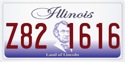 IL license plate Z821616