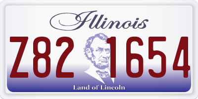IL license plate Z821654