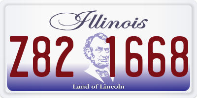 IL license plate Z821668